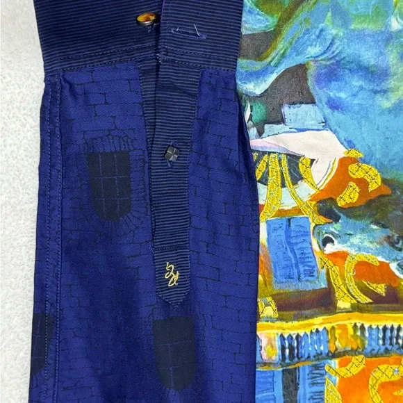 Robert Graham Limited Edition Rare Lofton Sport Shirt Multi Blue Men’s Small